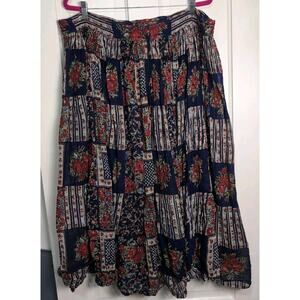 Vtg Carolina Colours Boho Rockabilly Full Circle Women's XL Cottage (1055)